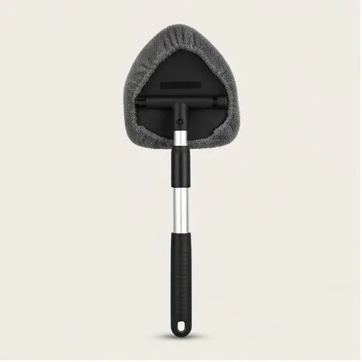 Telescopic Car Windshield Cleaning Tool with Wiper and Cloth